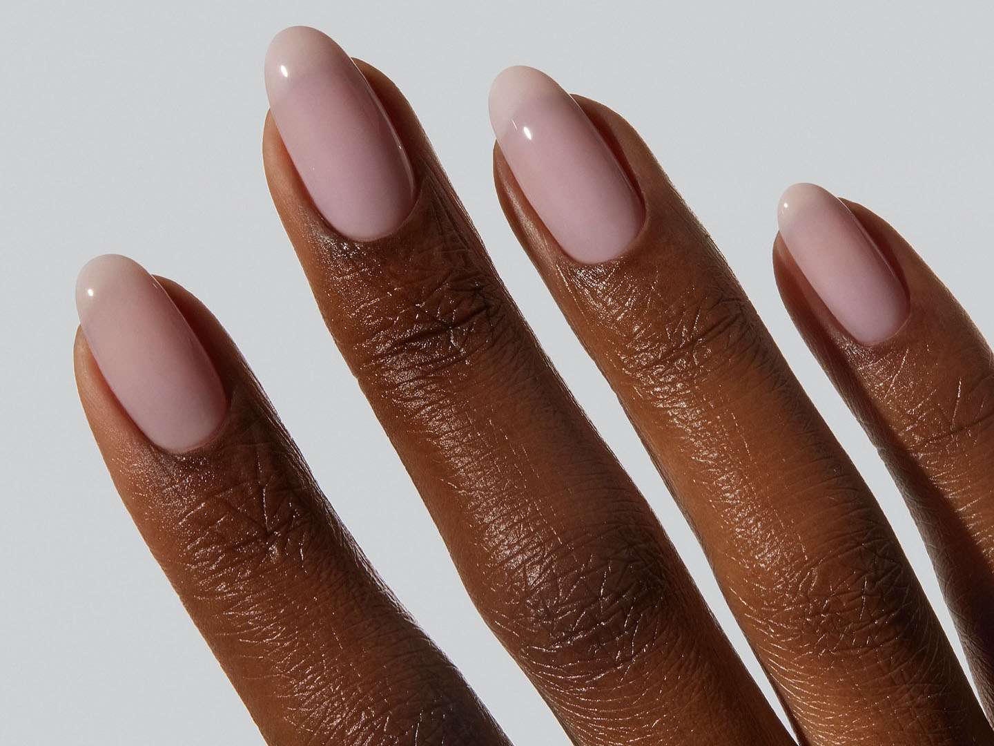 Sheer rose water nails
