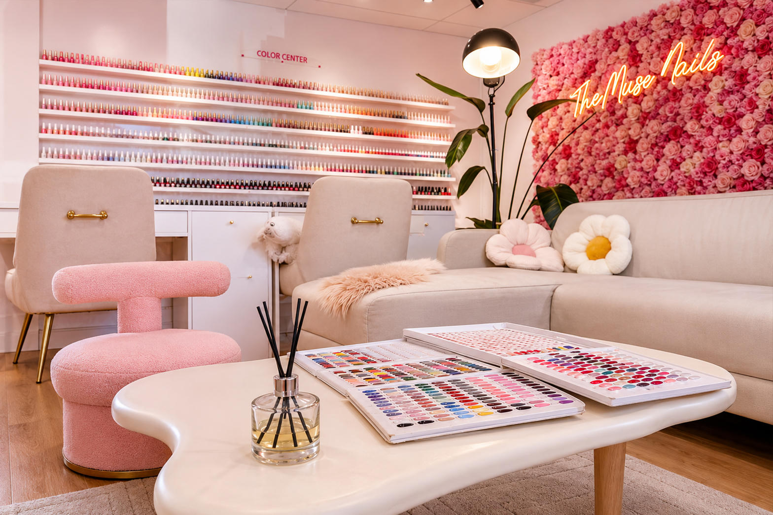 Luxury nail studio vibe